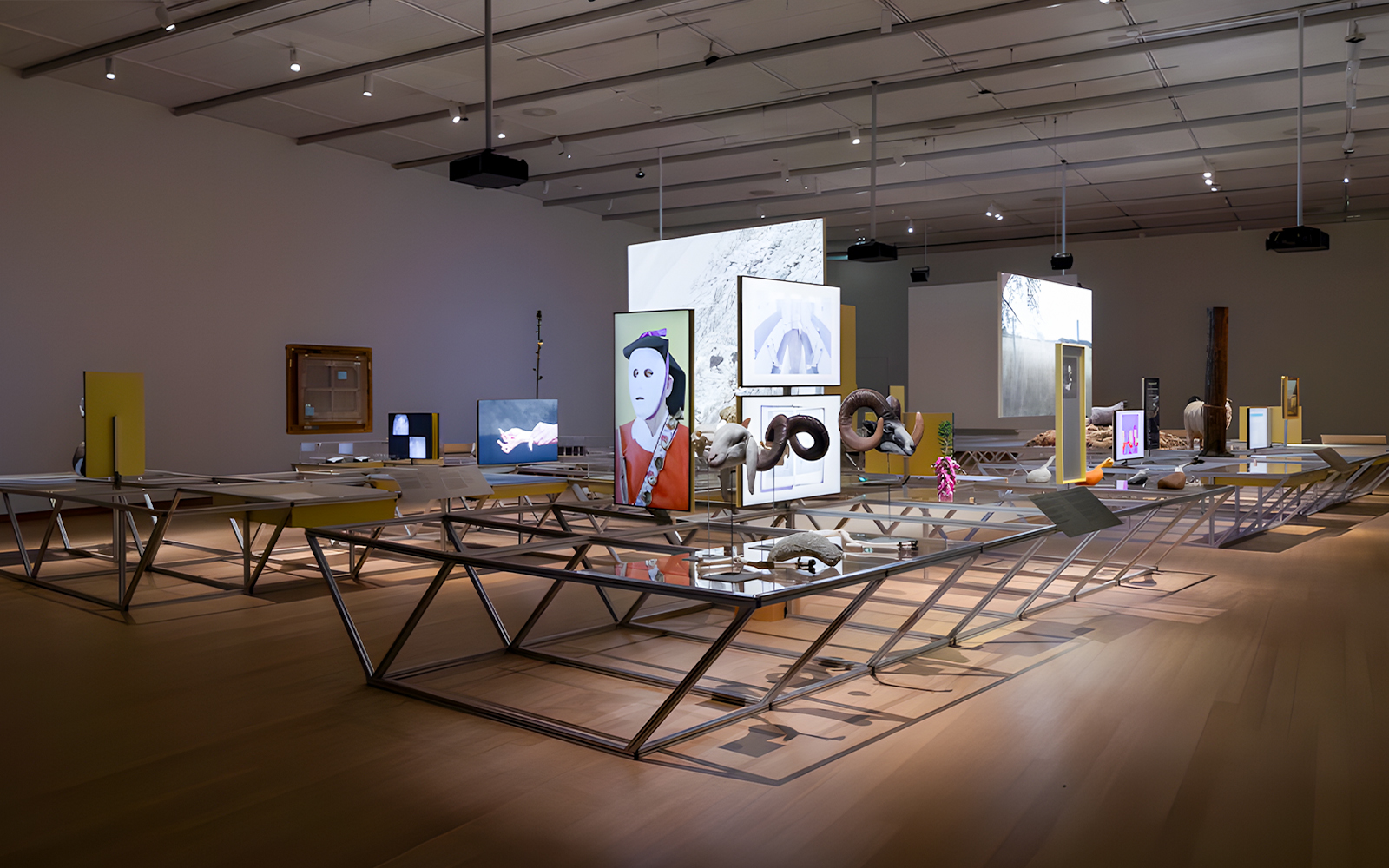 Formafantasma Oltre Terra exhibit at Stedelijk Museum, Amsterdam, featuring multimedia displays.