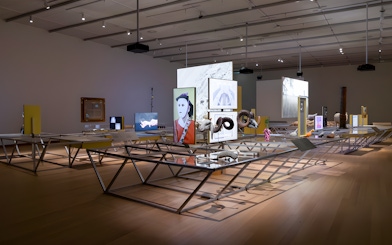 Formafantasma Oltre Terra exhibit at Stedelijk Museum, Amsterdam, featuring multimedia displays.