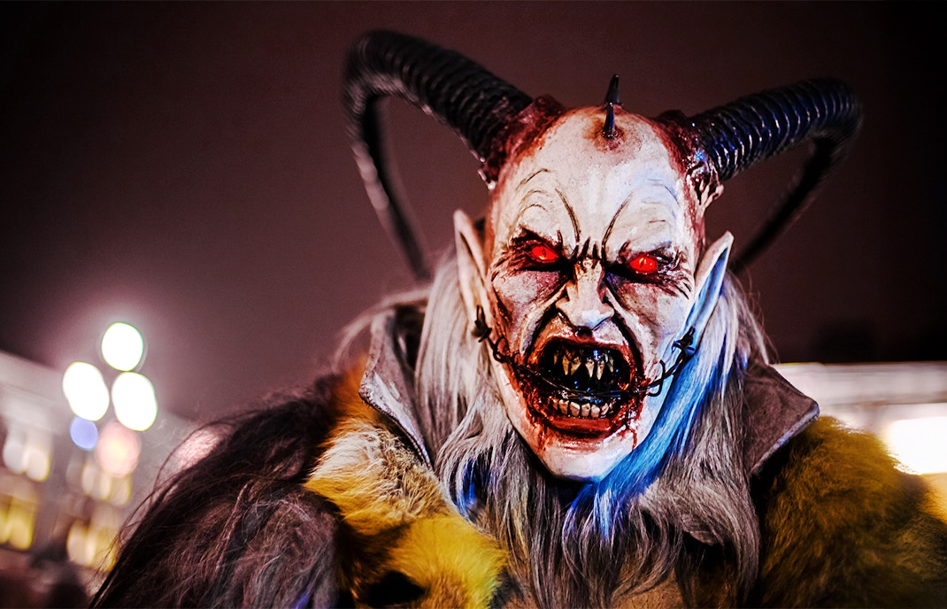 Character in horror makeup at Universal Horror Nights, Orlando.