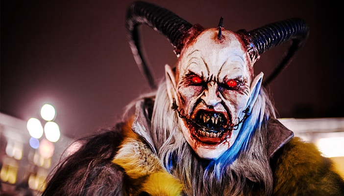 Character in horror makeup at Universal Horror Nights, Orlando.