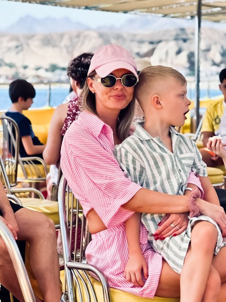 People enjoying the view on Royal Seascope Submarine, Hurghada.