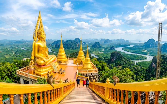 visite en petit groupe à krabi : la piscine d'émeraude, les sources chaudes et le temple de la grotte du tigre-1