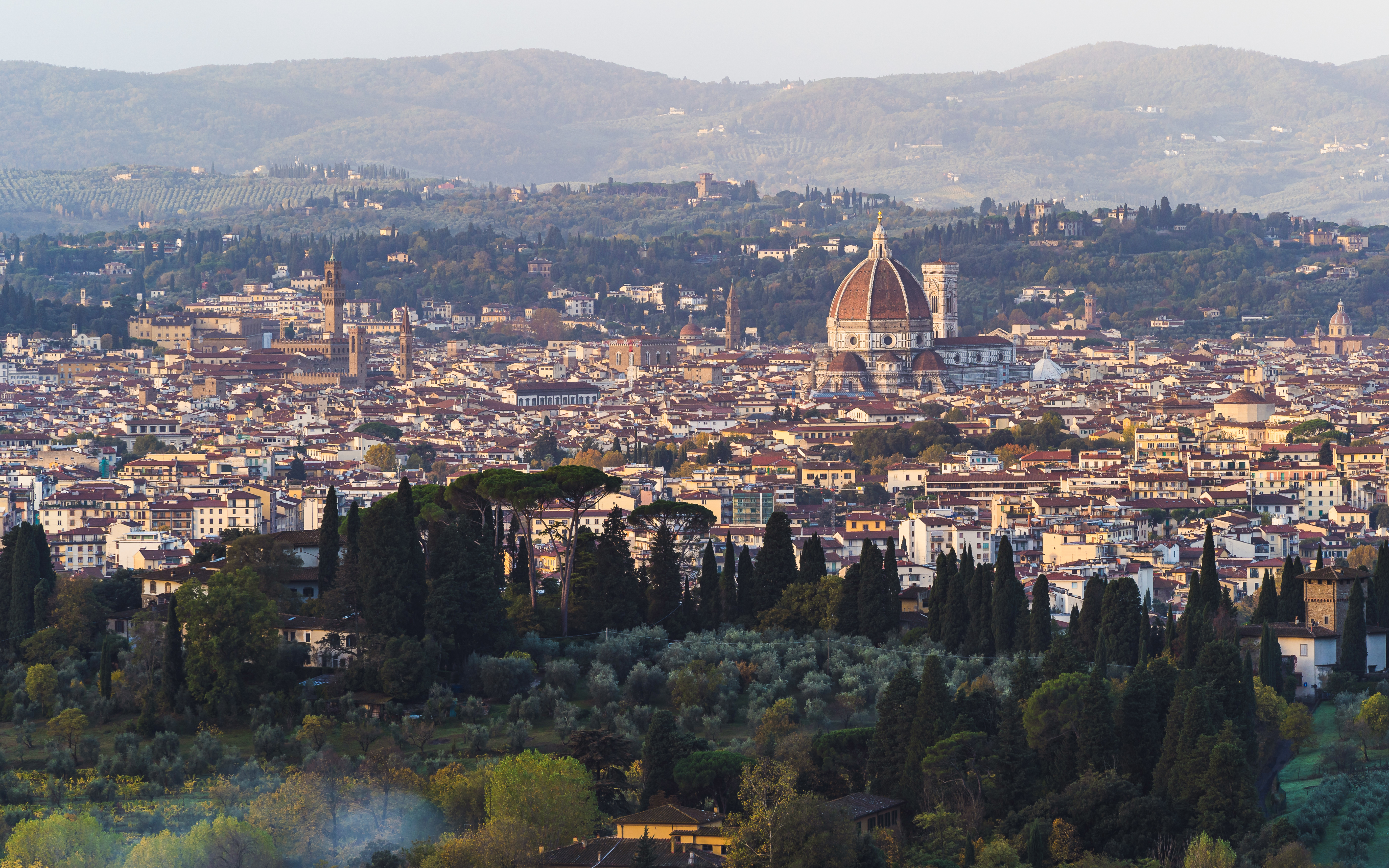 sunrise from Fiesole hilltop