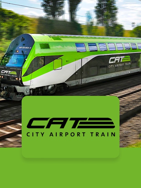 City Airport Train traveling between Vienna Airport and city center.