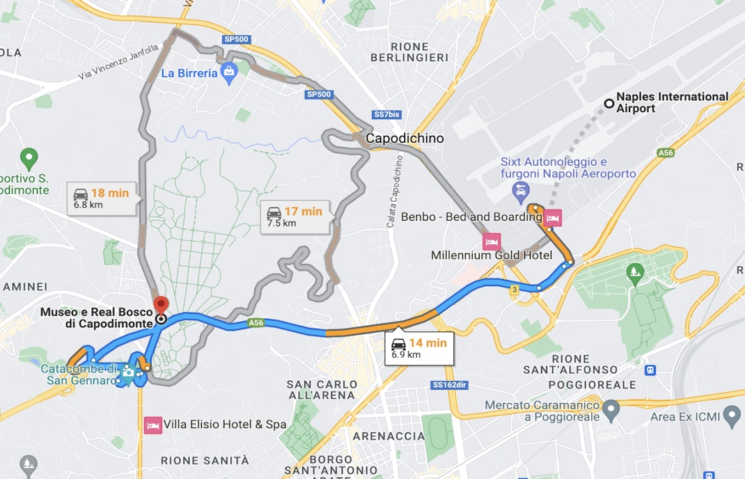 Getting to Capodimonte Museum by Driving