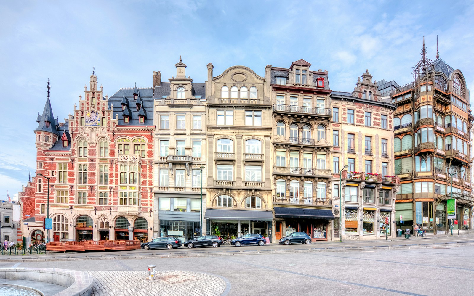 Historic buildings near the Musical Instruments Museum in Brussels.