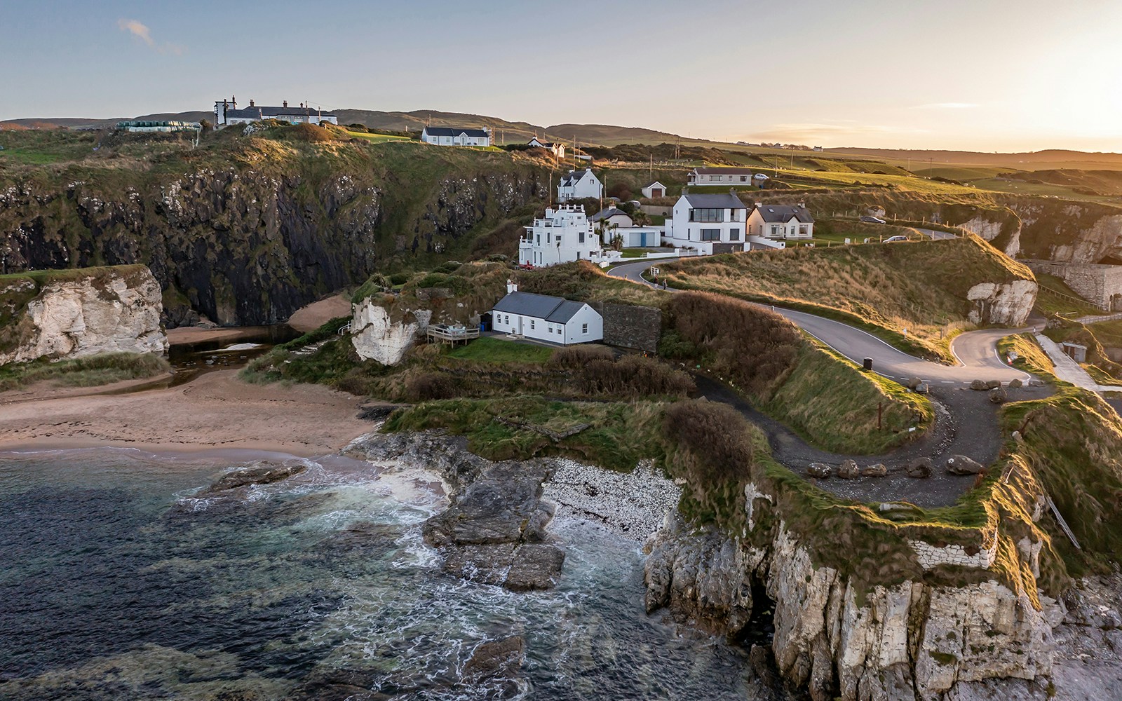 Ballintoy Harbour coastal view, Northern Ireland, featured as Castle of Pyke in Game of Thrones.