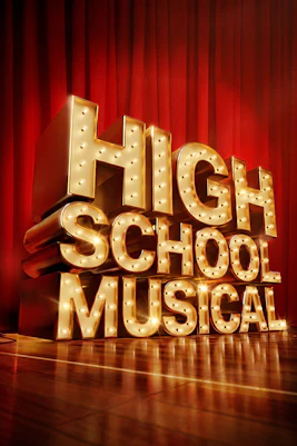 High School Musical sign with lights on stage, Westend theater.