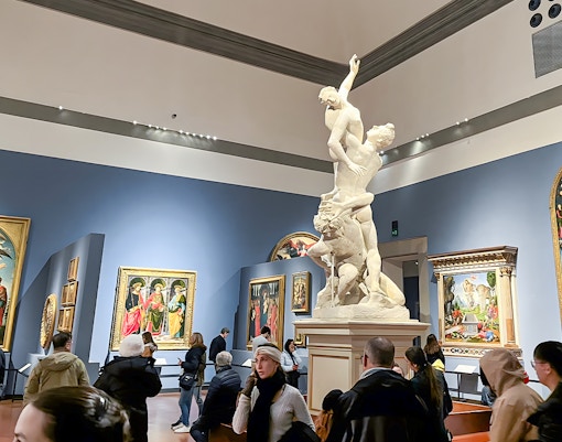 Rape of Sabine sculpture at Accademia Gallery, Florence, Italy.