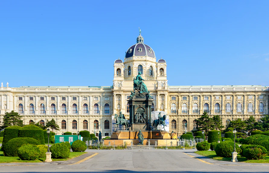 Naturhistorisches Museum Wien exterior with grand architecture and dome in Vienna, Austria.