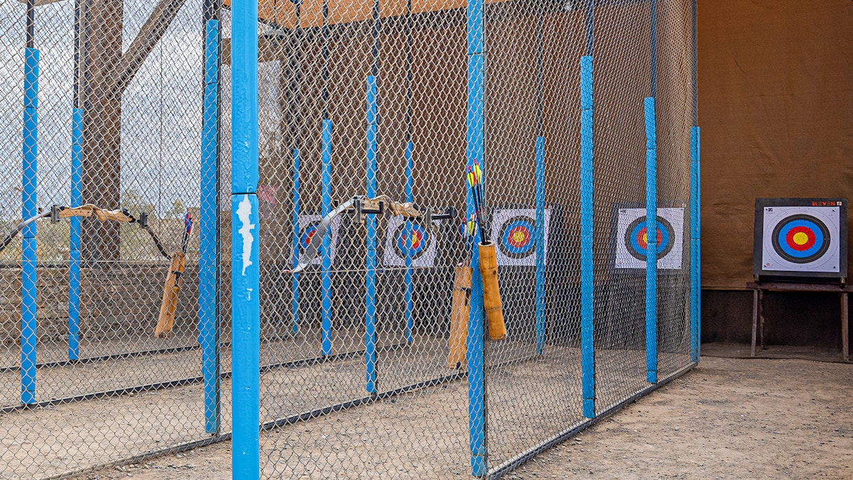 Hatta Wadi Hub adventure activities in Dubai desert landscape.