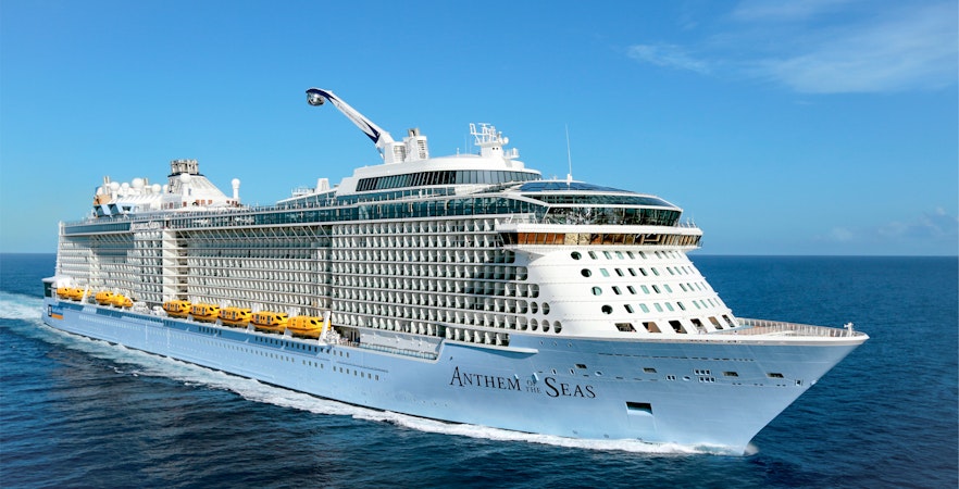 Anthem of the Seas cruise ship docked in Penang, Malaysia during a 3-night Royal Caribbean tour.