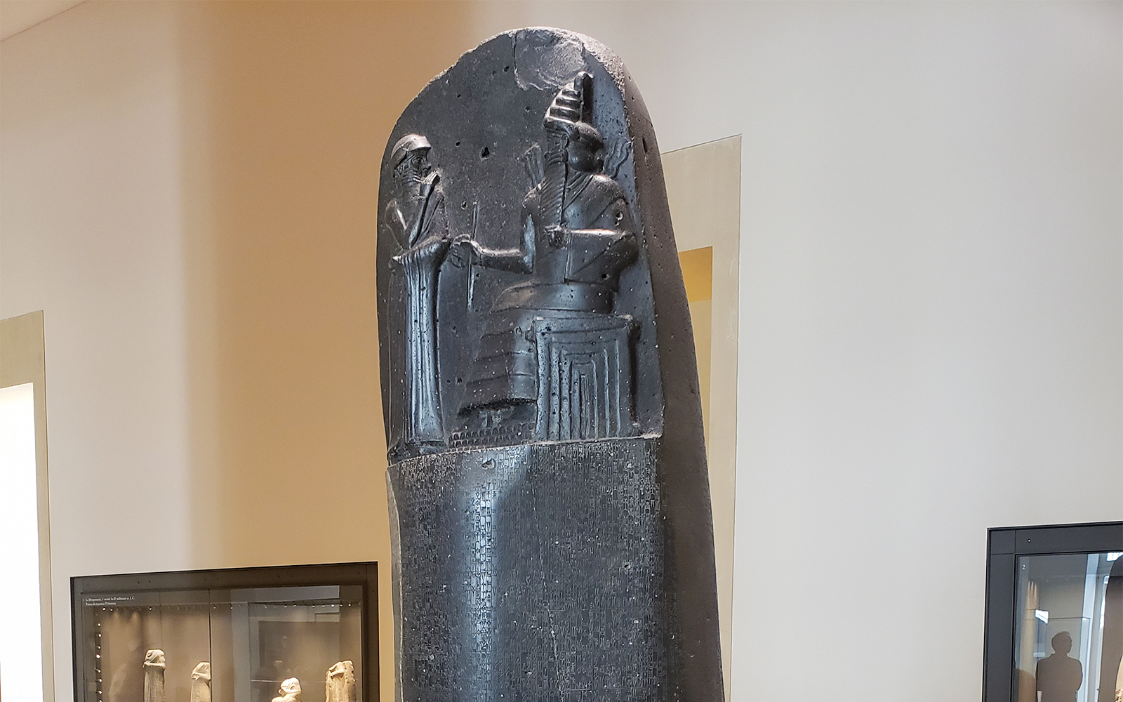 Code of Hammurabi stele displayed at the Louvre Museum, Paris.