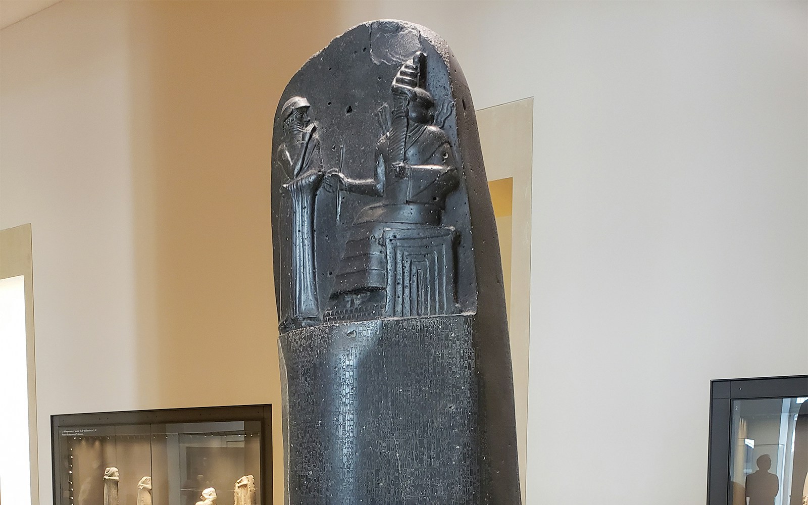 Code of Hammurabi stele displayed at the Louvre Museum, Paris.