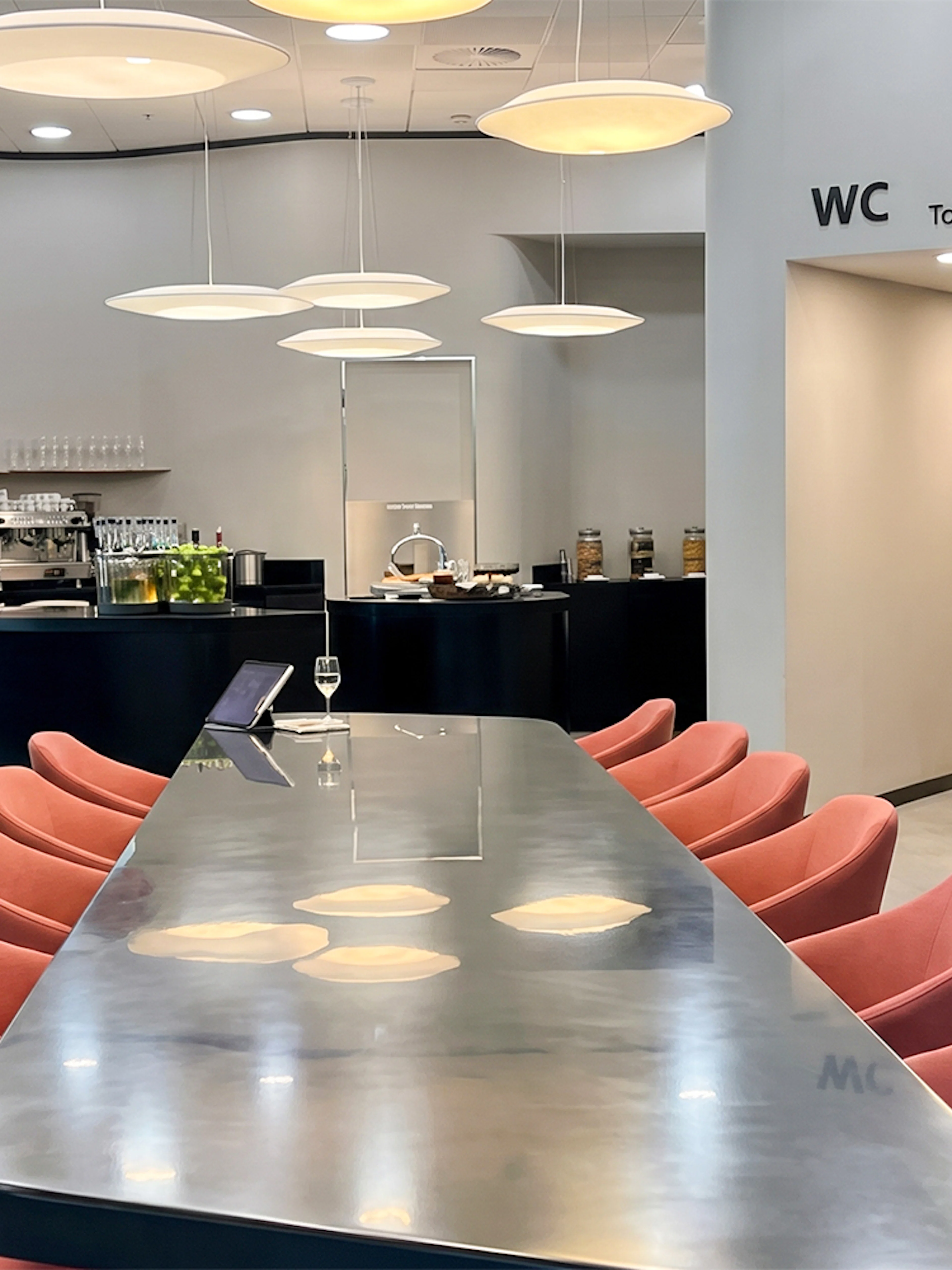 AIA Lounge seating area with modern decor at Athens International Airport, Satellite Terminal, Level 2.