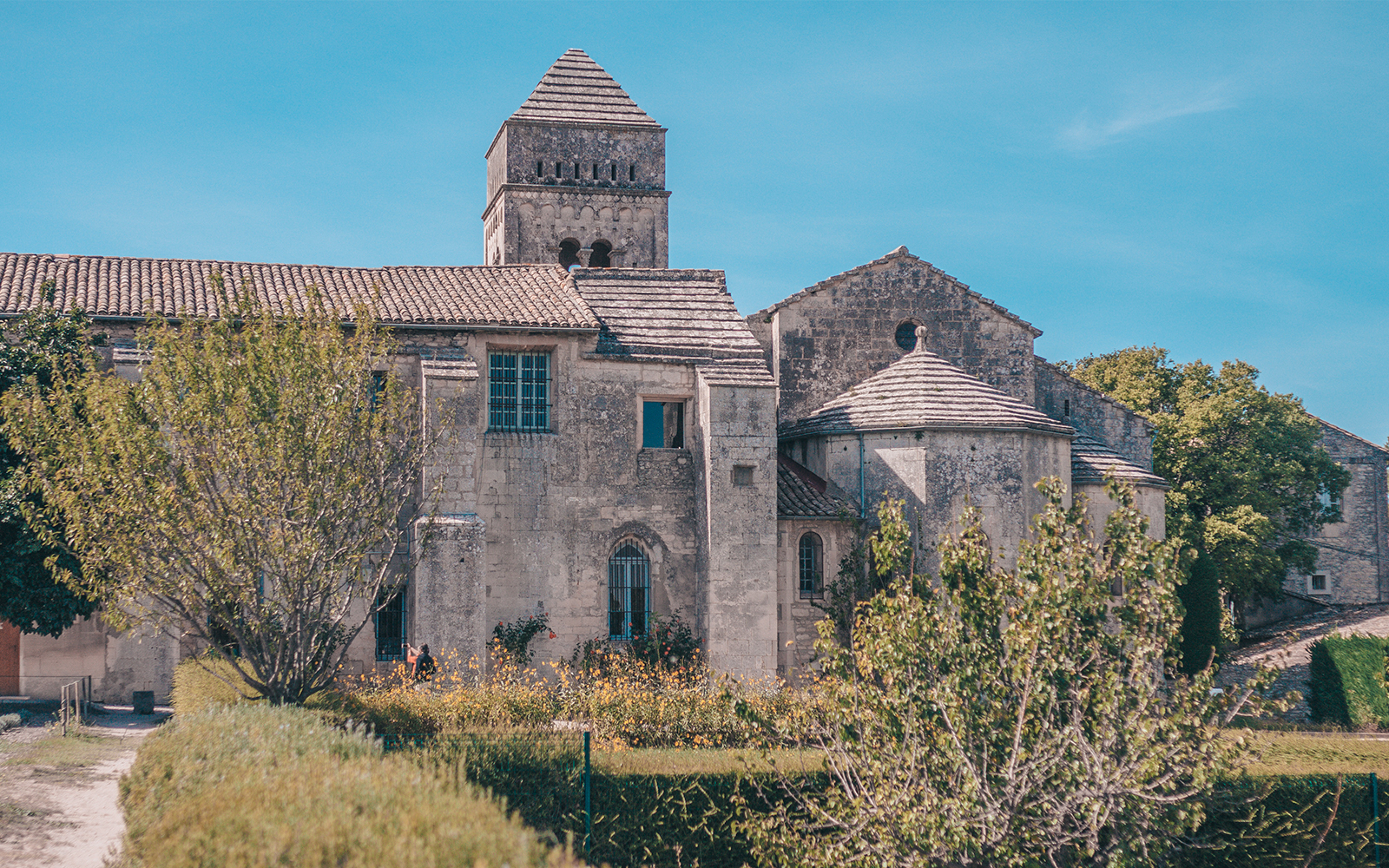 View of the building of Saint-Paul-de-Mausole, an old psychiatric hospital