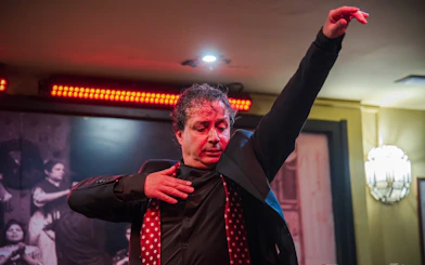 Flamenco dancer performing at Tablao La Cantaora, Seville.