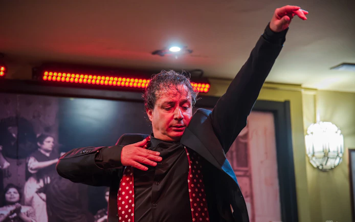 Flamenco dancer performing at Tablao La Cantaora, Seville.