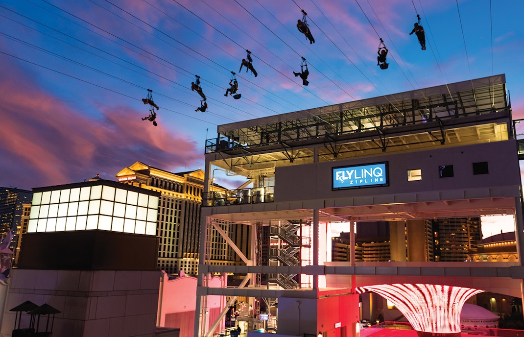 Guests on the Fly LINQ zipline