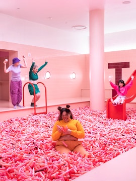 Visitors enjoying sprinkle pool at Museum of Ice Cream Singapore.
