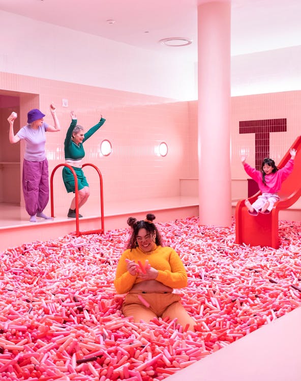 Visitors enjoying sprinkle pool at Museum of Ice Cream Singapore.