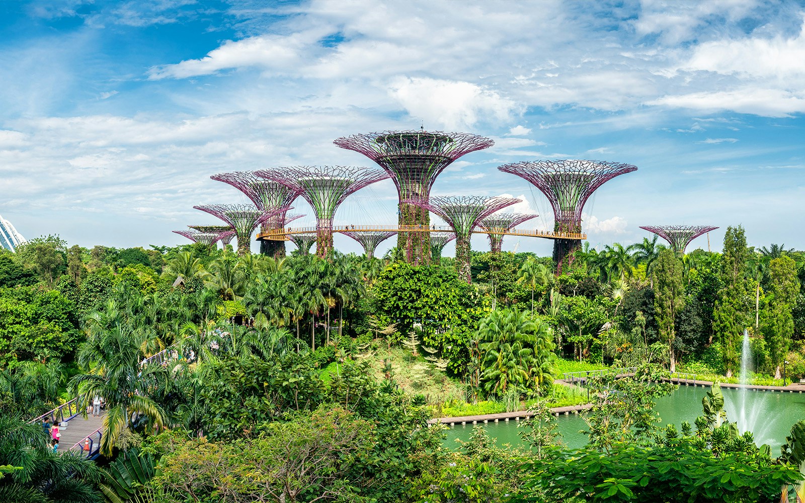 Heritage Garden at Gardens by the Bay, Singapore, showcasing diverse plant species and cultural landscapes.