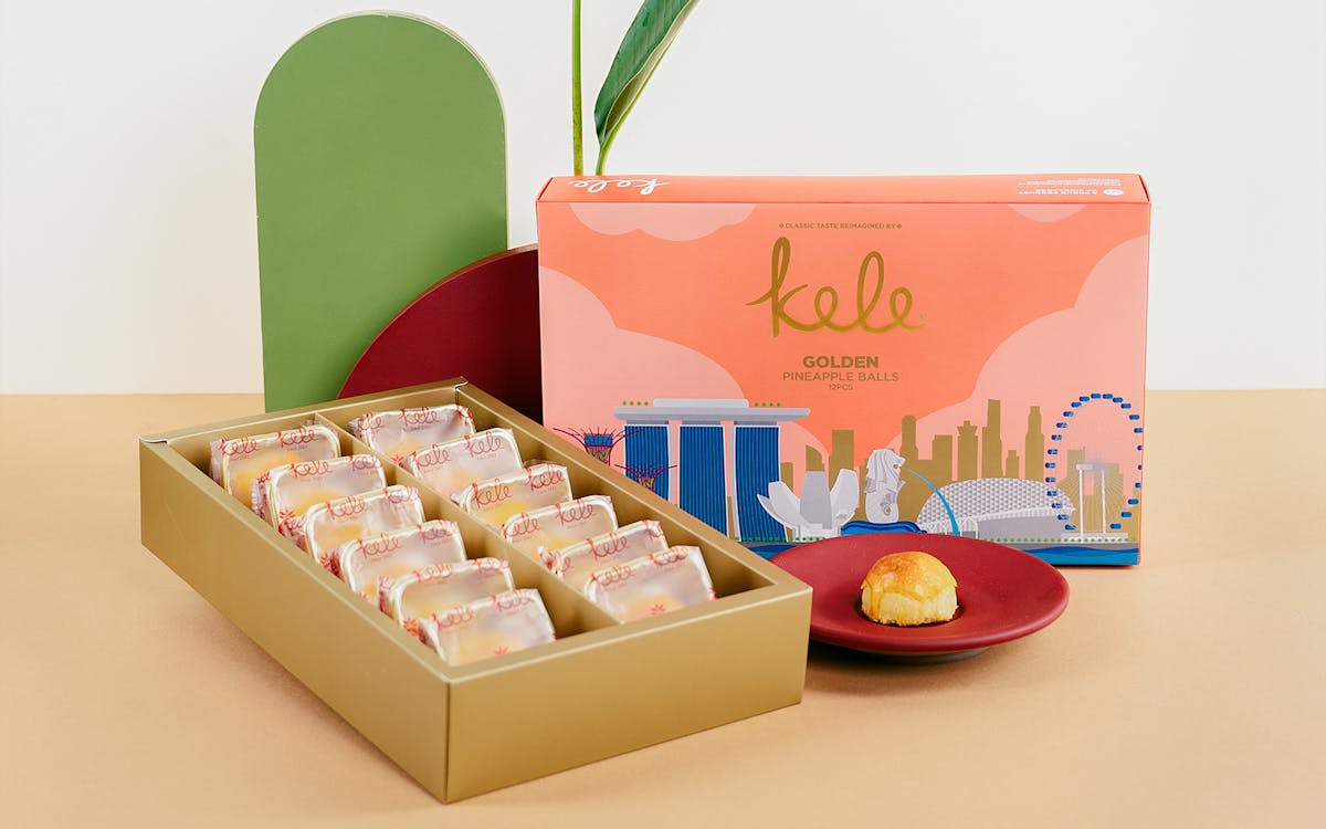 kele singapore pineapple tarts or balls souvenir box (chinatown or vivocity pick up) - optional flavour available-6 kele singapore pineapple tarts or balls souvenir box (chinatown or vivocity pick up) - optional flavour available-6