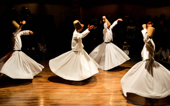 Whirling Dervishes performing in Istanbul during New Year celebrations.