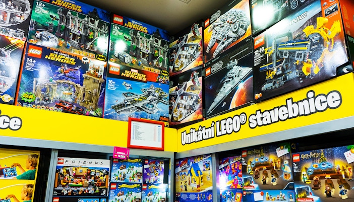 Historic LEGO Timeline at LEGO Museum Prague