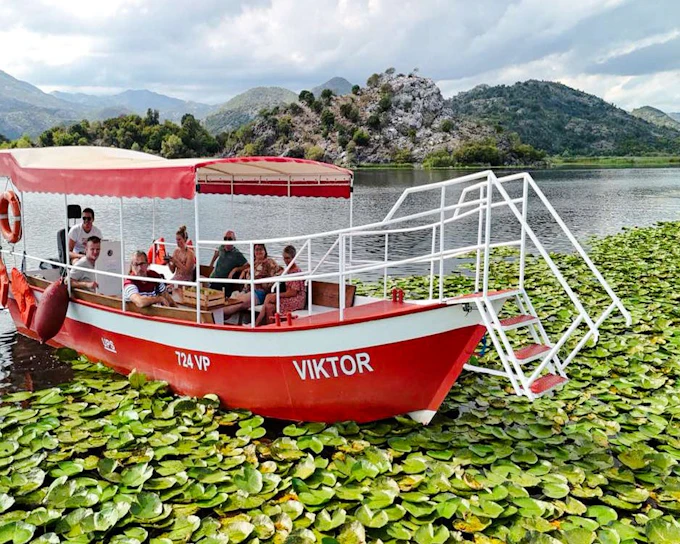 From Virpazar: Lake Skadar Guided Boat Tour & Kom Monastery with Drinks
