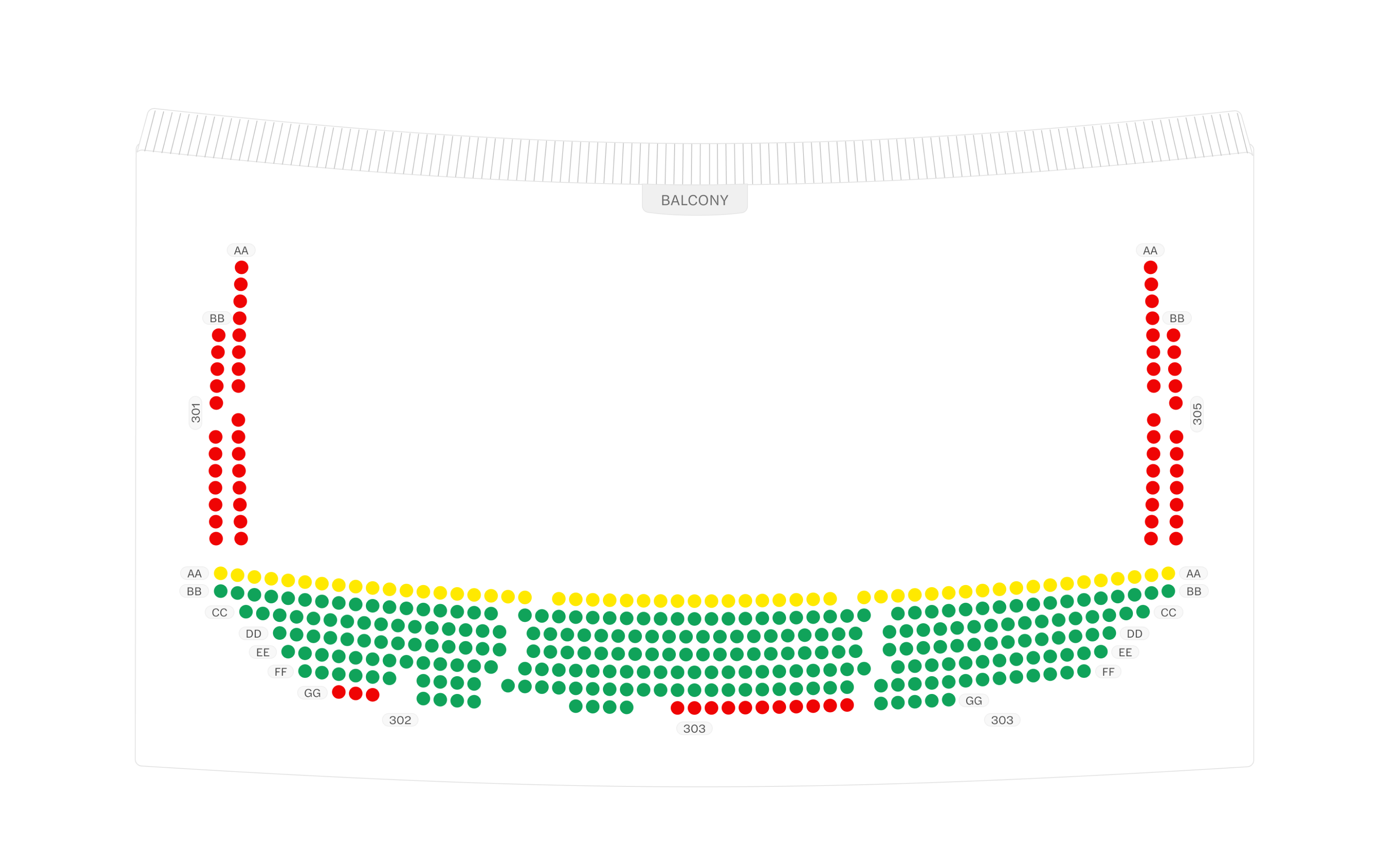 Mad Apple Theater Seating chart