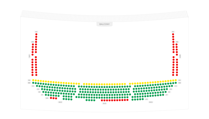 Mad Apple Theater Seating chart