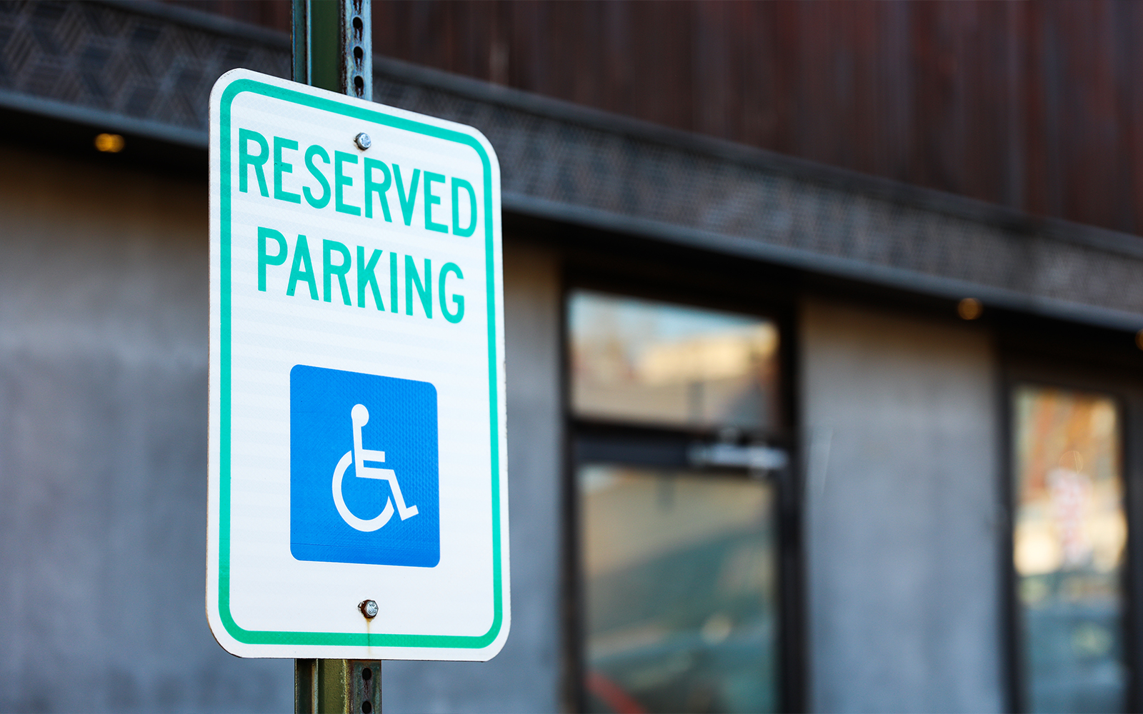reserved parking space for people with reduced mobility