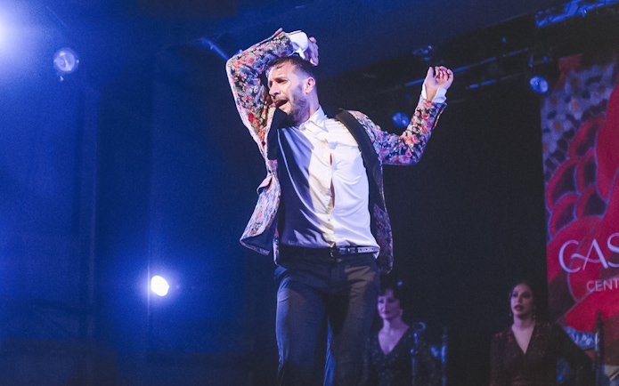 Flamenco dancer performing at Casa AnaFlamenco Show.