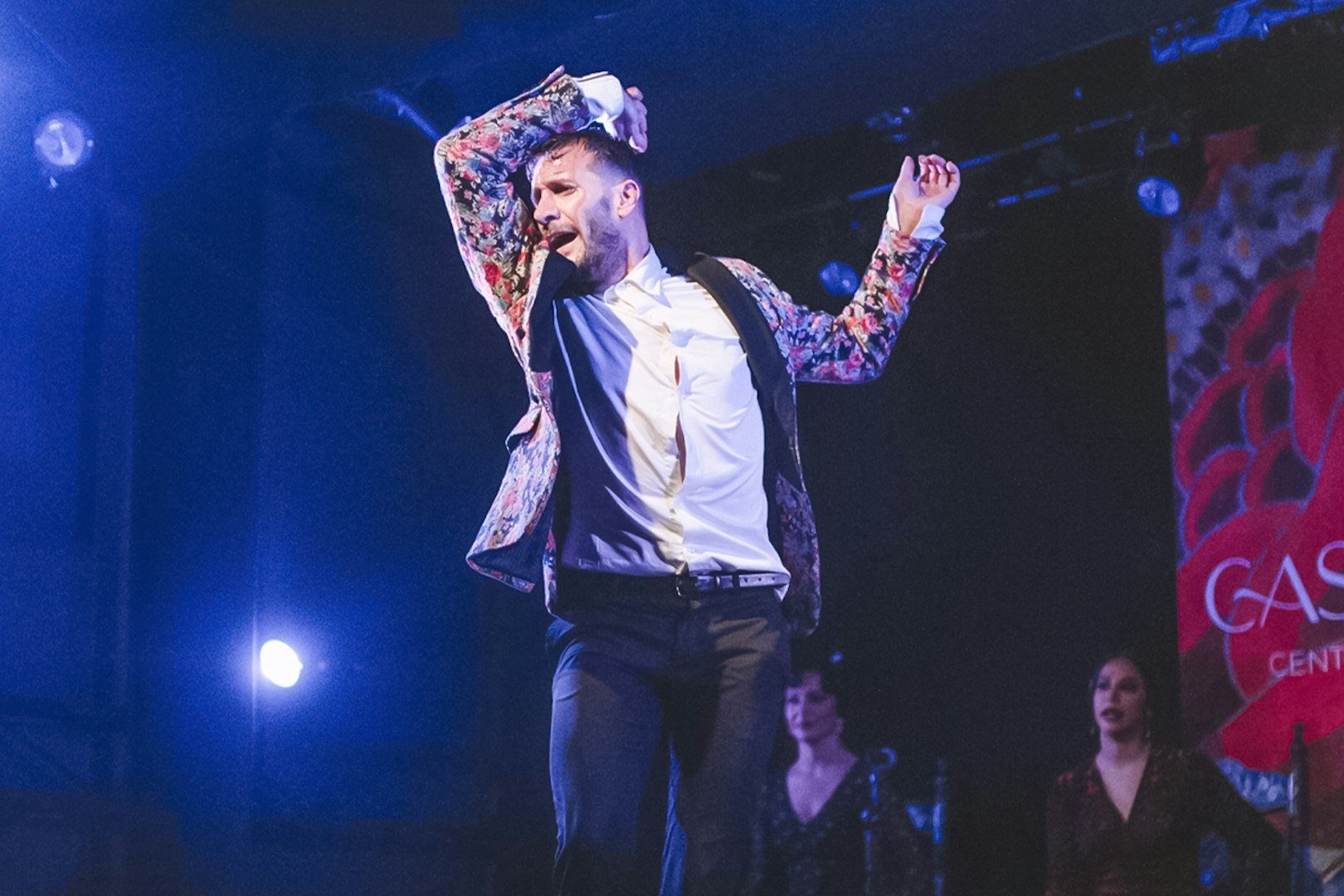 Flamenco dancer performing at Casa AnaFlamenco Show.