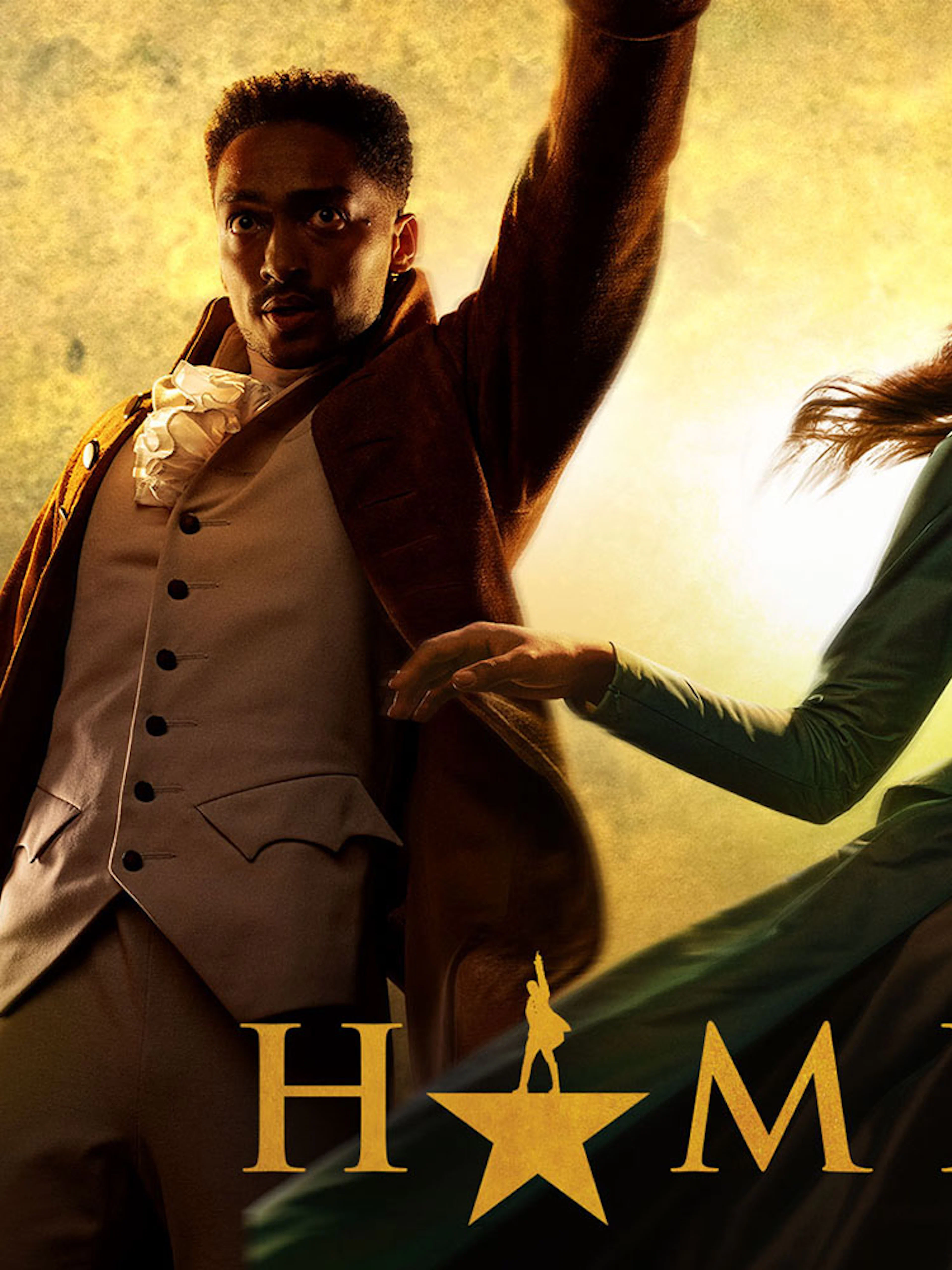 Actors performing in Hamilton West End show, London.