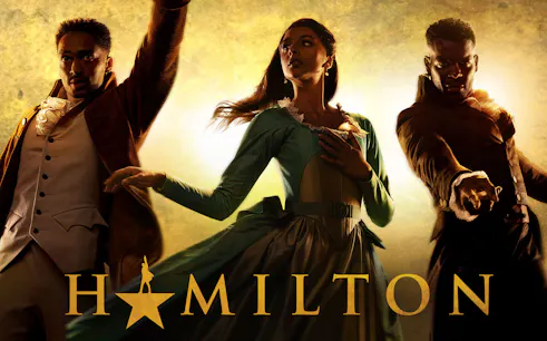 Actors performing in Hamilton West End show, London.