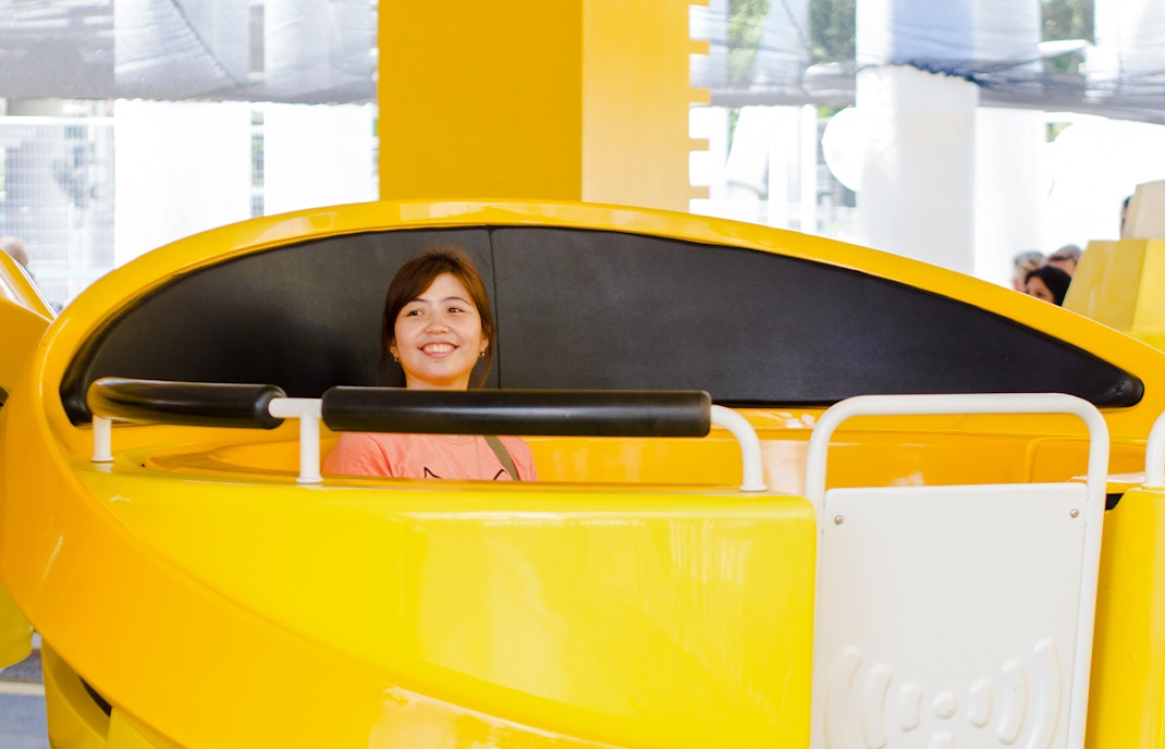 Woman on the accelerator Universal Studios, Singapore