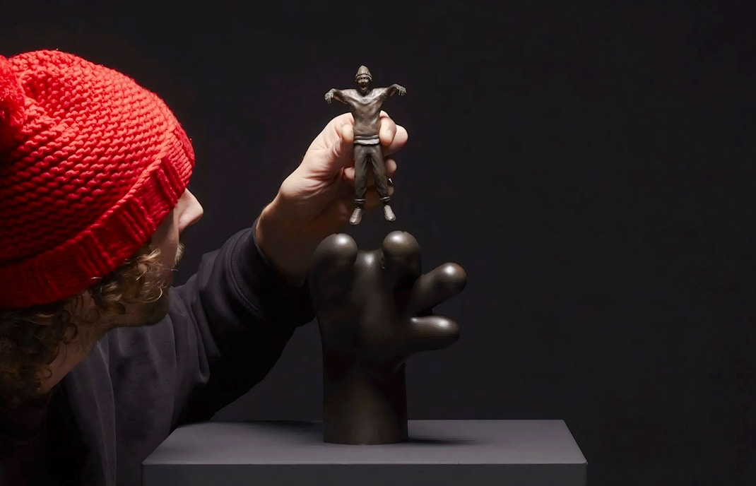 Frankey's Planet Positive Disruption sculpture at Moco Museum, Amsterdam.