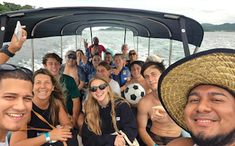 Group enjoying a boat tour to Isla Mamey from Panama City.