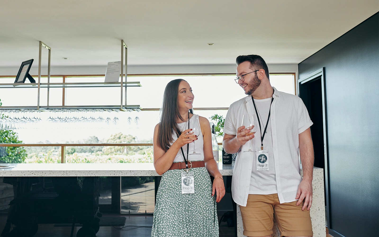 Friends tasting wine at winery in Yarra Valley, Melbourne