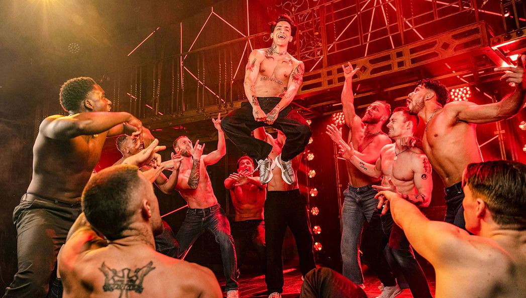 Performers on stage during Magic Mike Live show.