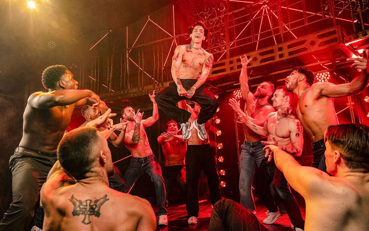 Performers on stage during Magic Mike Live show.