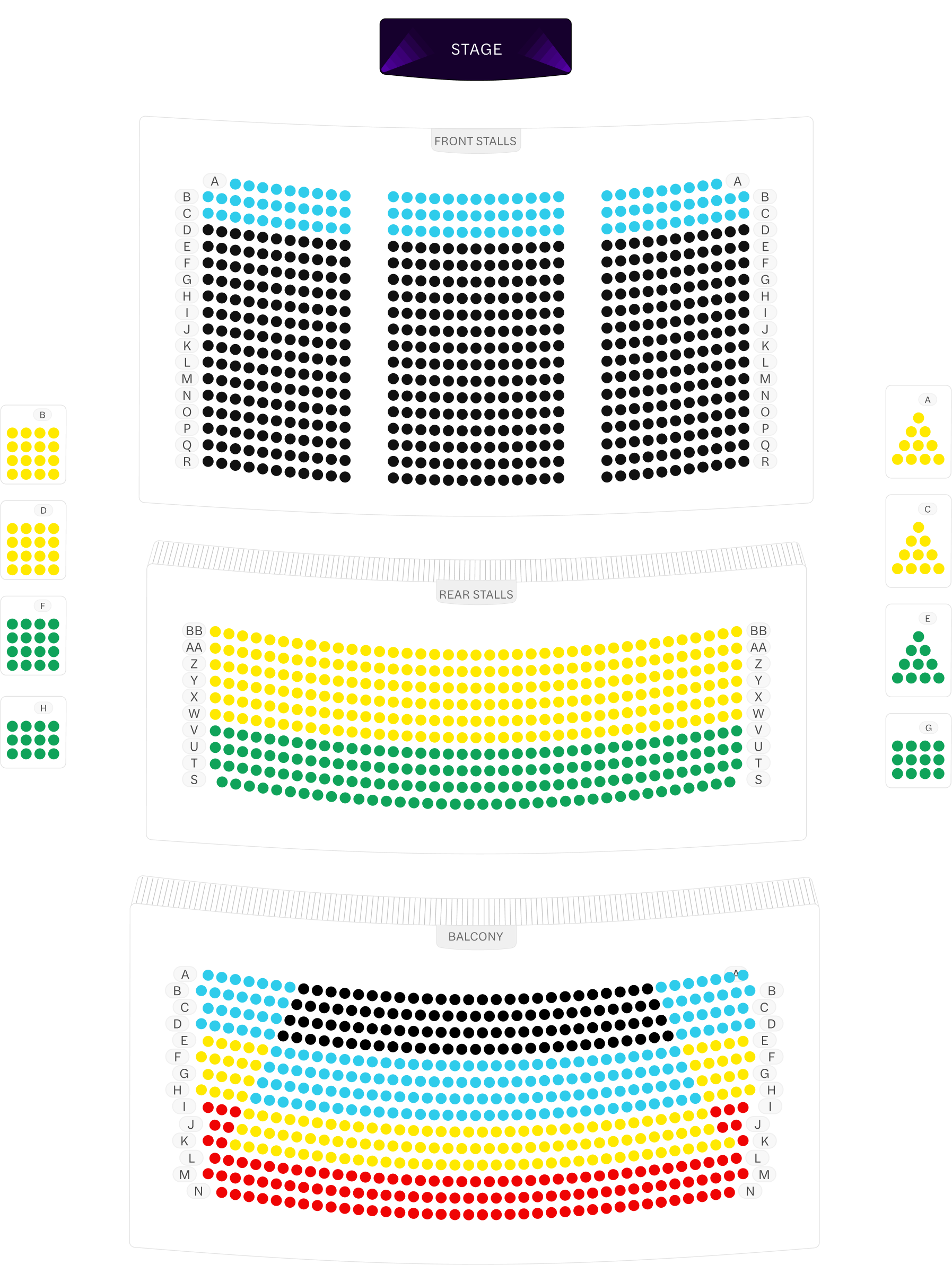 Cliffs Pavilion Theatre Seating Plan