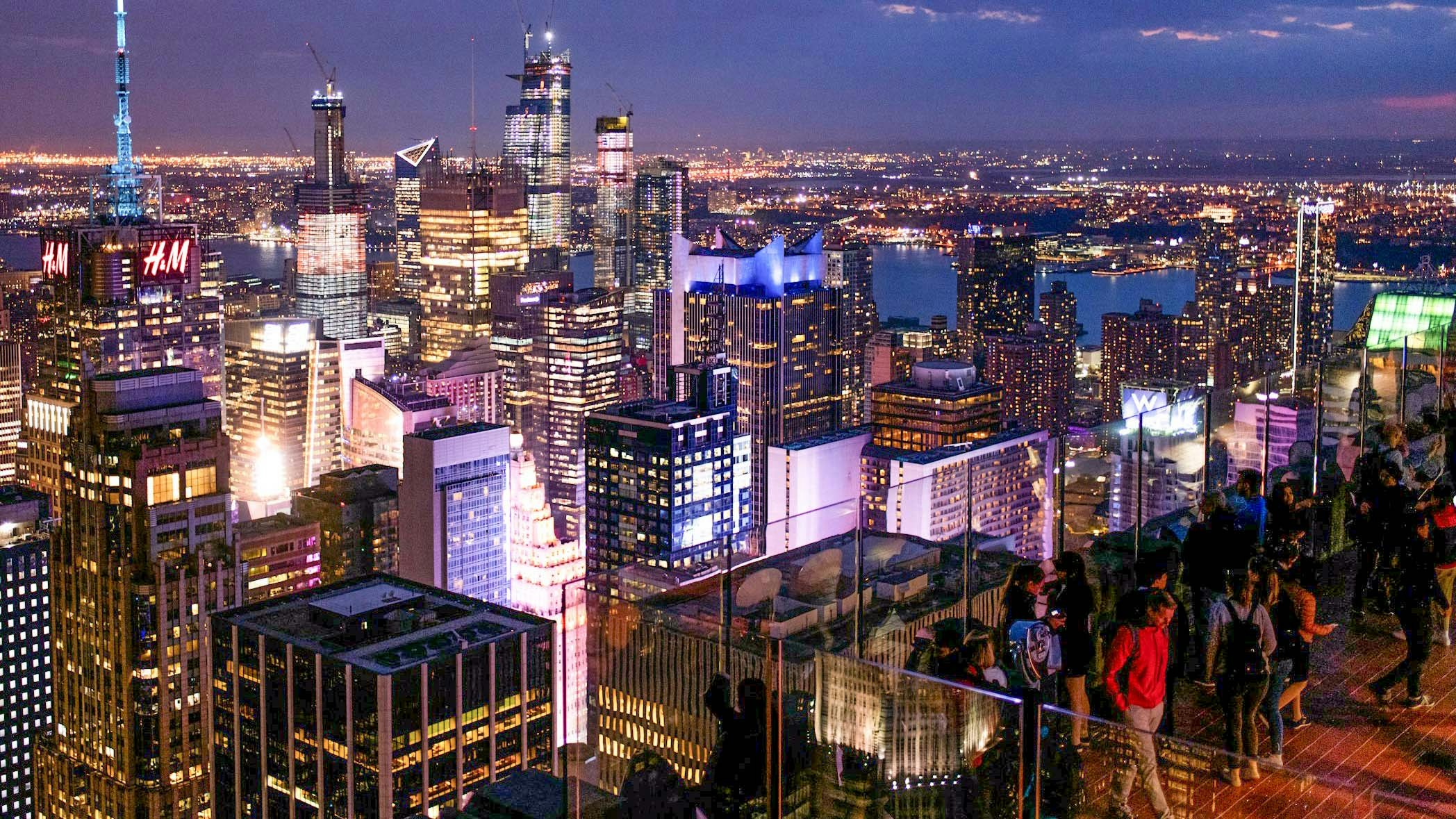 Top of the Rock after dark