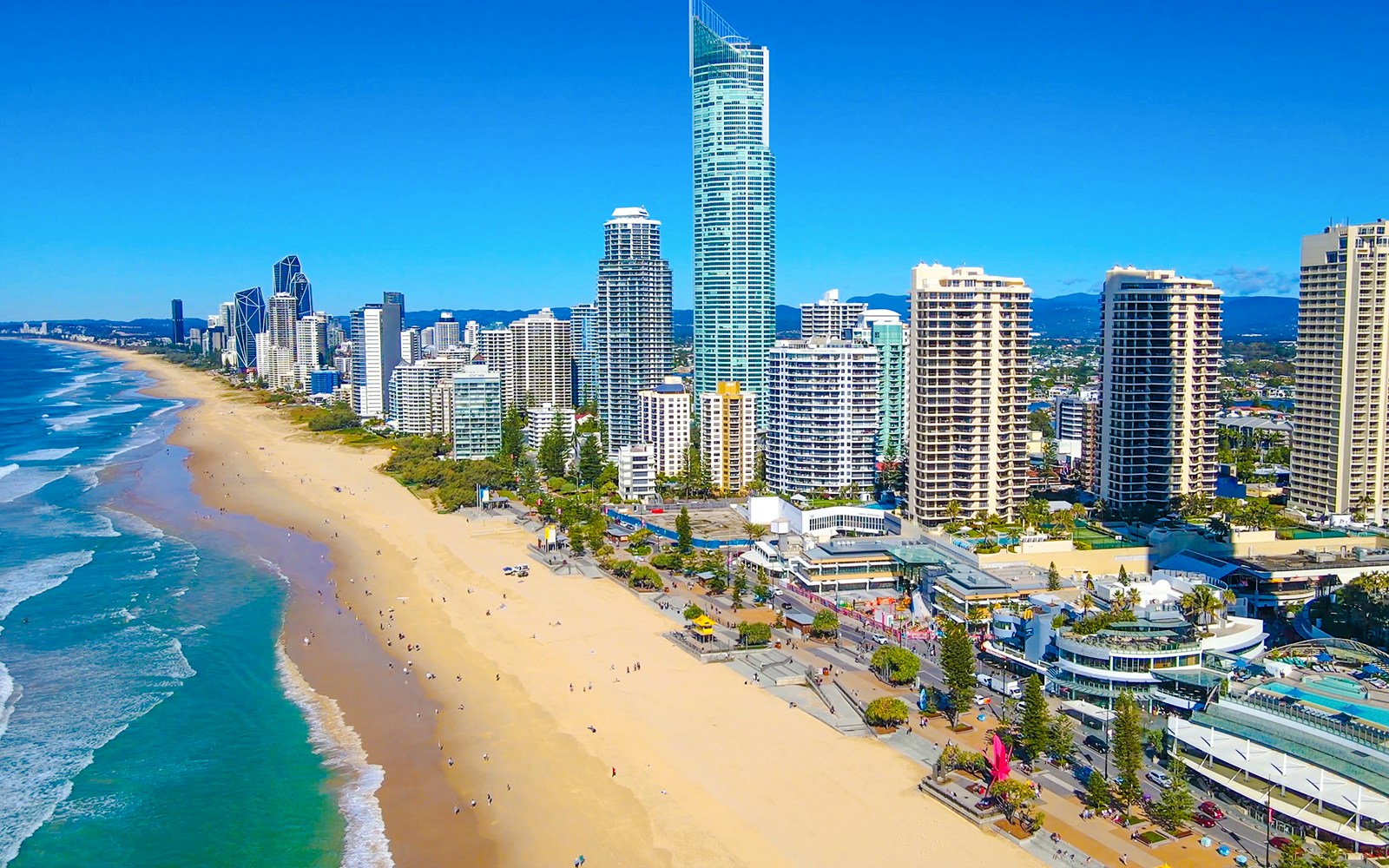 Surfer's Paradise beach and skyline, Gold Coast, Australia.