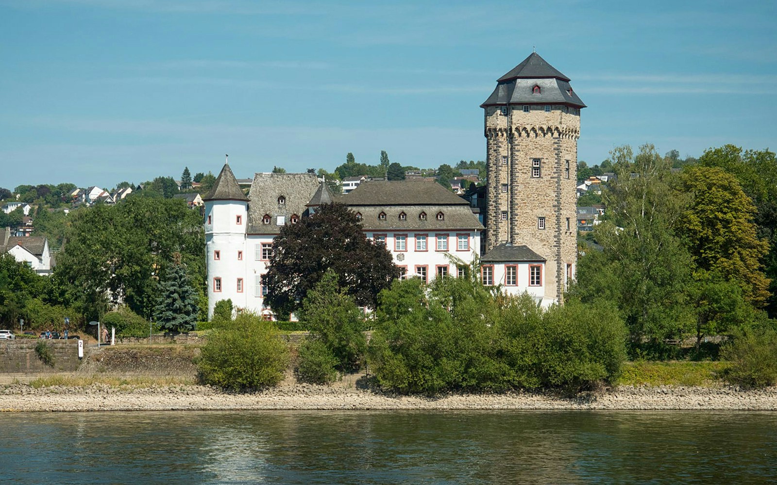 View of the Martinsburgn castle from Koblenz Sightseeing Cruises