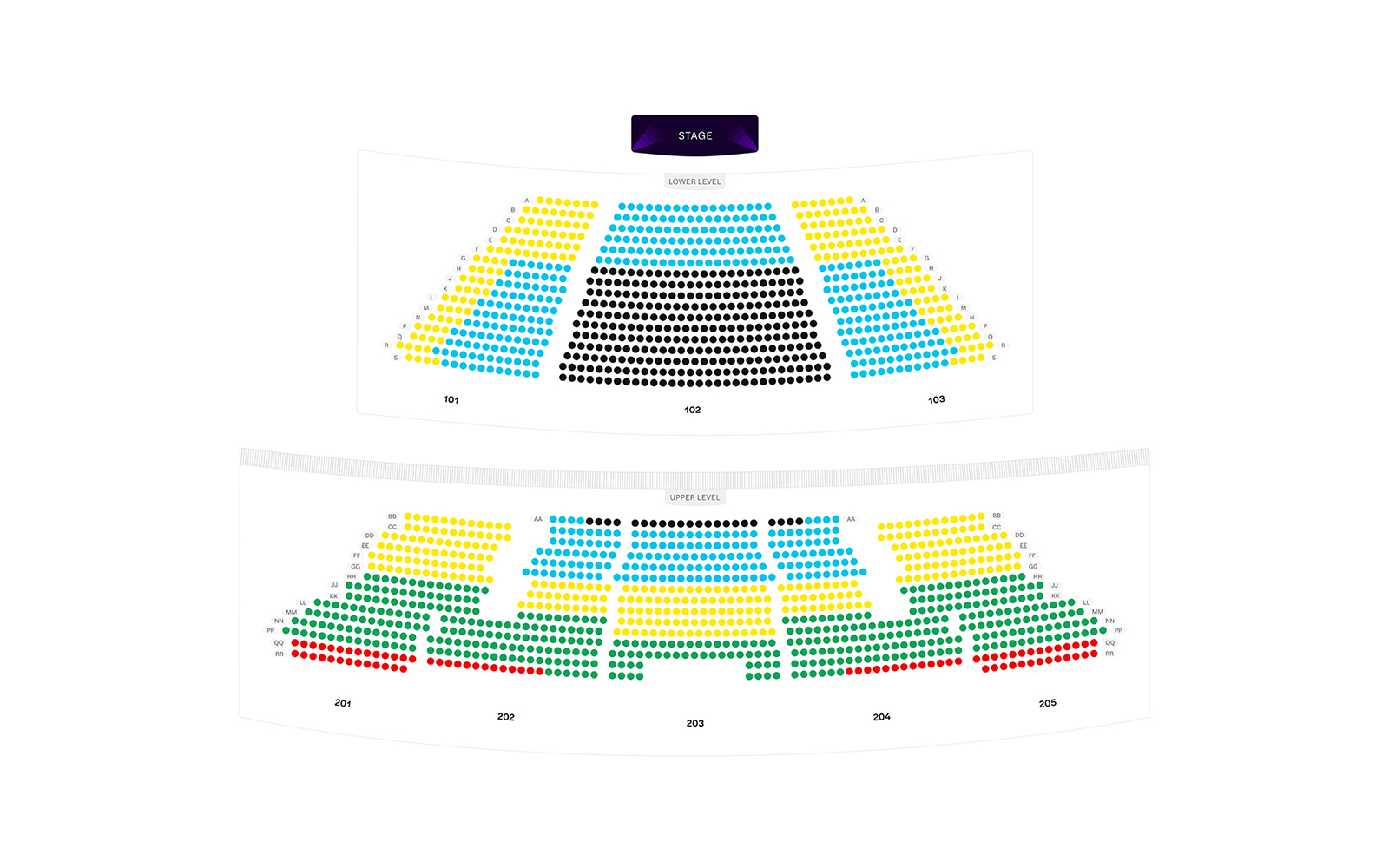 Michael Jackson ONE seating chart image