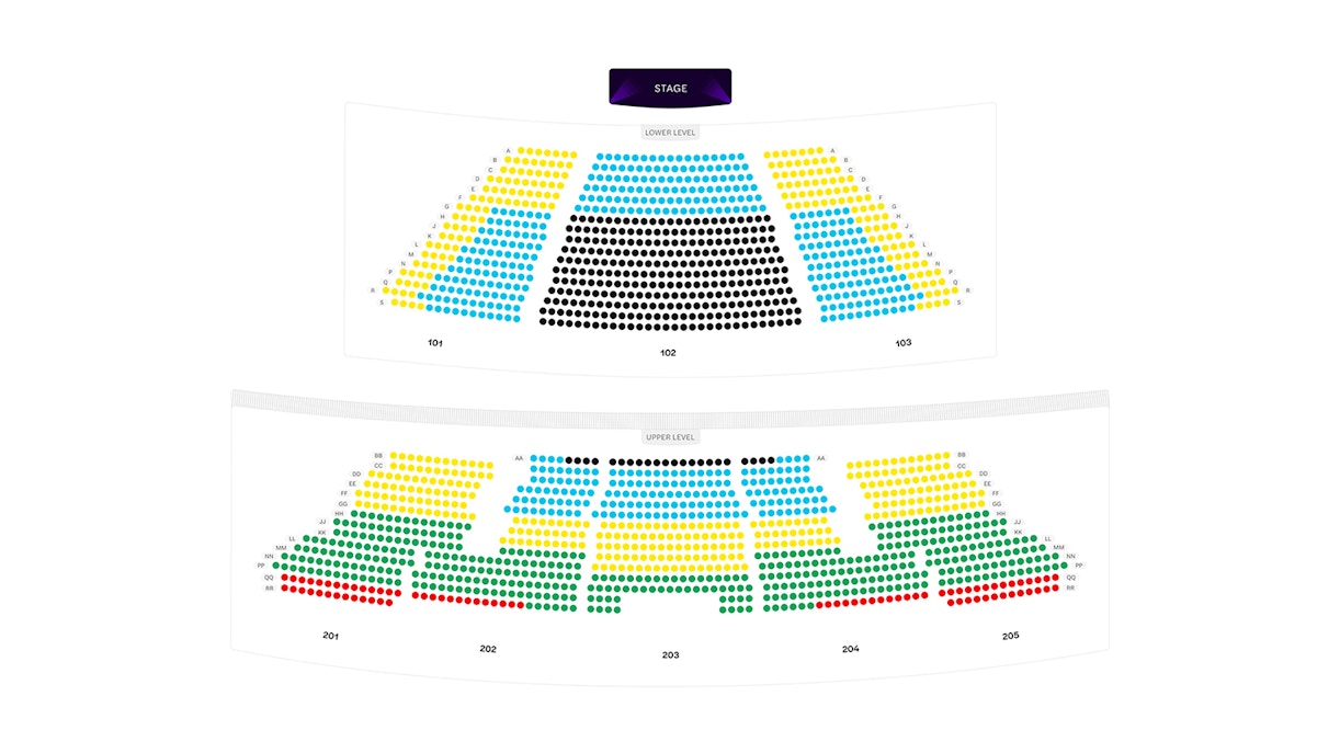 Michael Jackson ONE seating chart image
