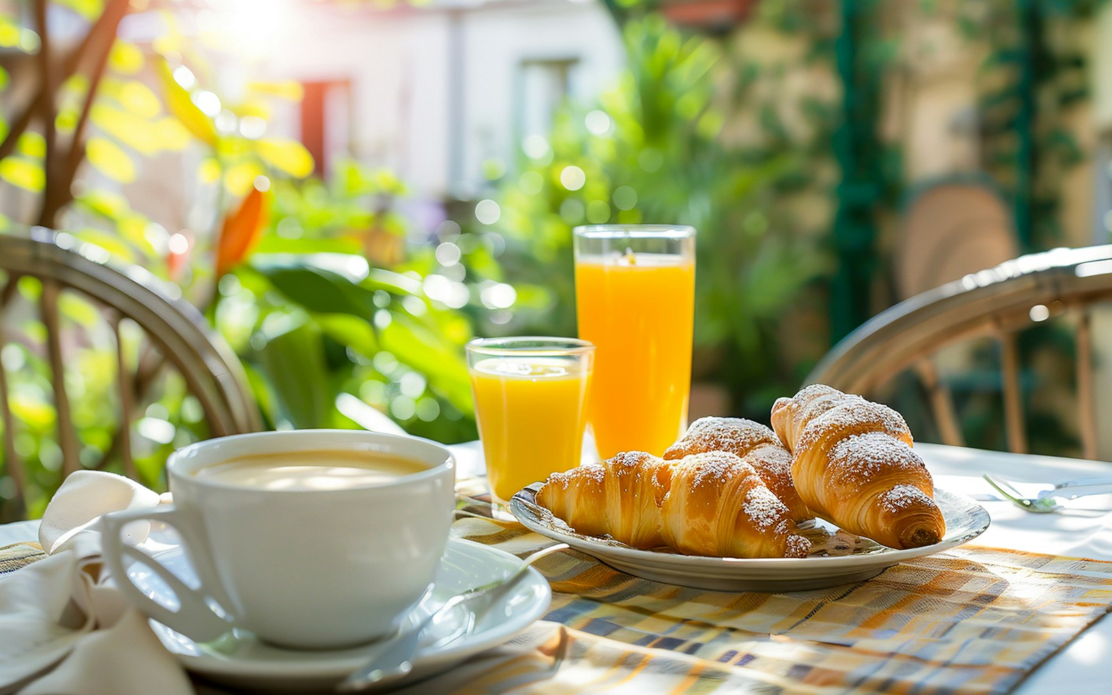Cornetti with Coffee and Juice